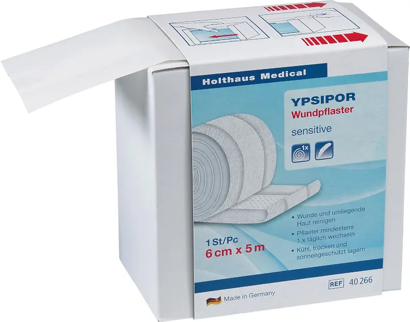 Ypsipor Wundpflaster Vlies 6 cm x 5 m