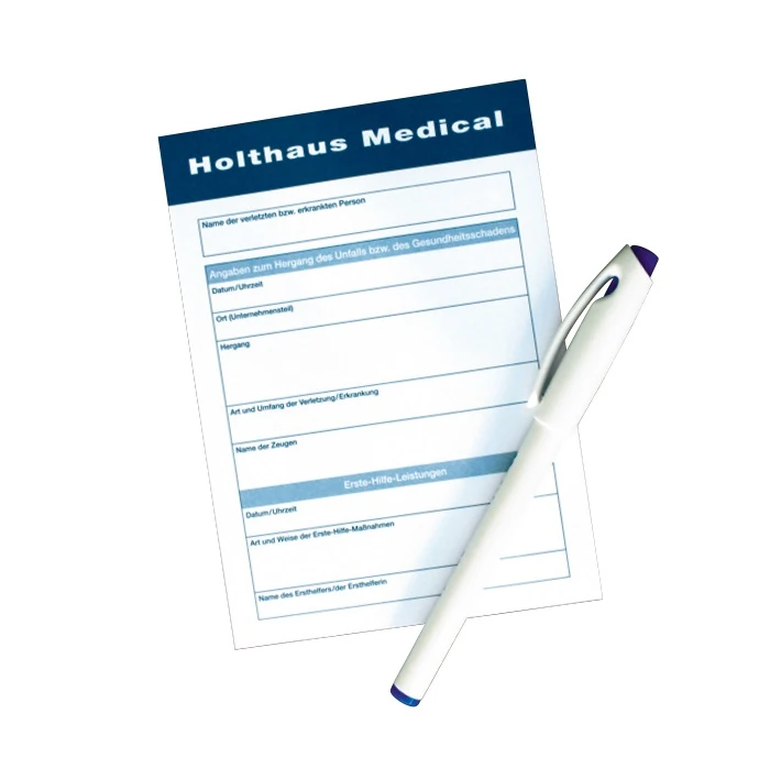Meldeblock-f-r-Unf-lle Meldeblock mit Stift Holthaus Medical Unfall