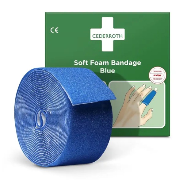 Wundverband - Soft Foam 3cm x 4,5m blau